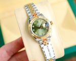 Rolex Datejust 28mm 904L Steel eta2671 Movement Green Face Two-tone Gold Strap Lady Watch